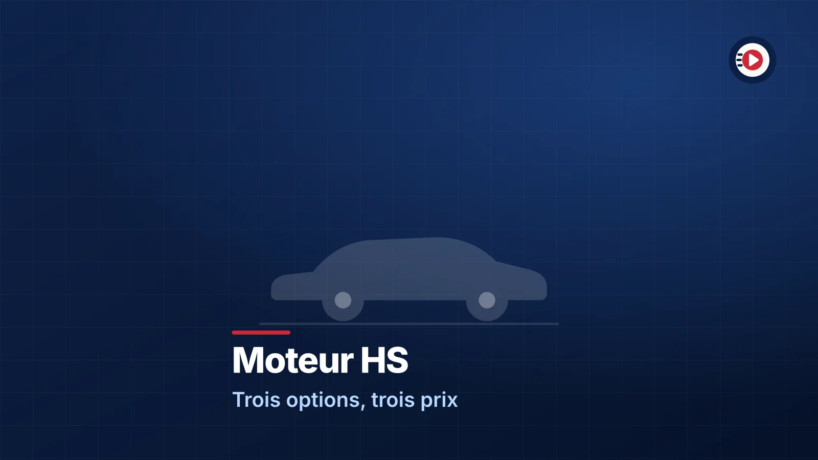 Vendre une voiture avec un moteur hors service